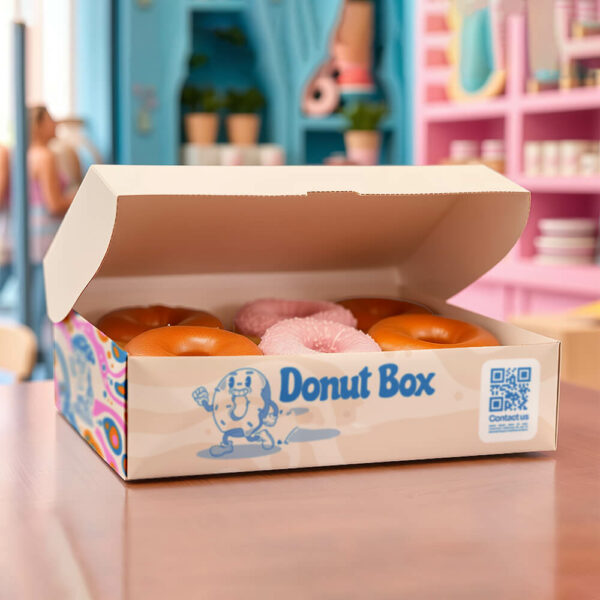 Donut Box mit eigenem Logo – Hochwertige Verpackung für Bäckereien, Cafés und Events