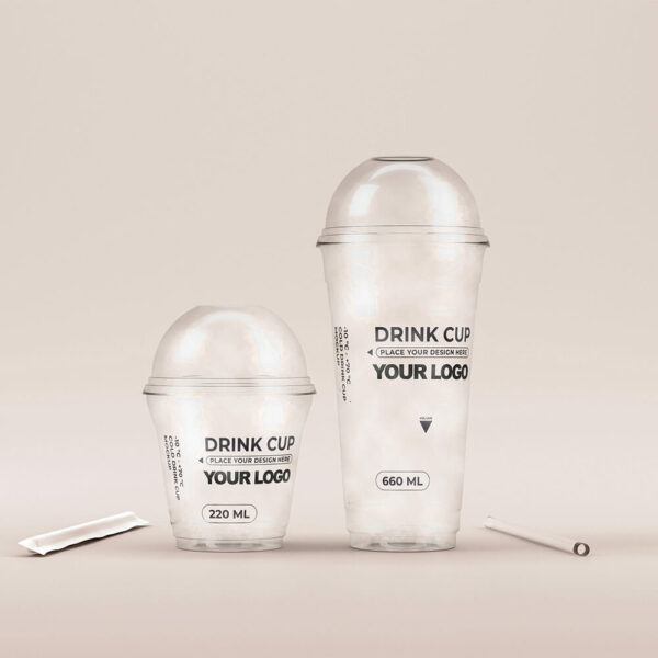 Plastikbecher mit eigenem Logo – Hochwertige transparente Becher für Gastronomie