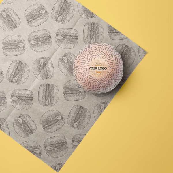 Einschlagpapier mit Logo für Wraps – Lebensmittelecht & individuell bedruckbar